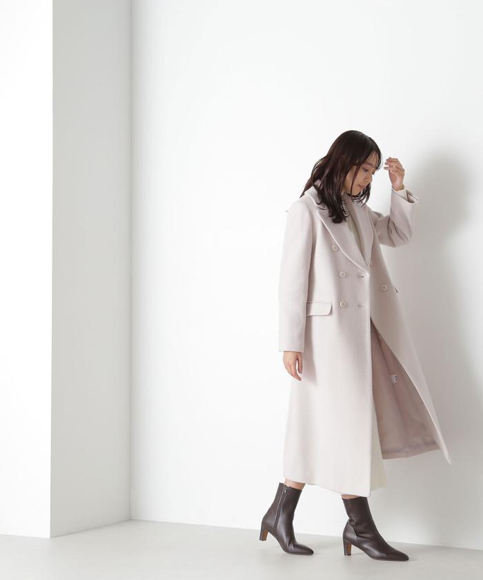 セール 50%OFF】ダブルチェスターモッサコート23AW(505430138 セール 50%OFF】ダブルチェスターモッサコート23AW(505430138