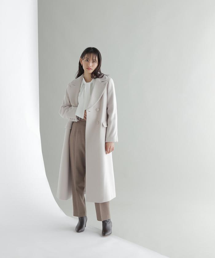 人気デザイナー セール 50%OFF】ダブルチェスターモッサコート23AW(505430138 ジャケット・アウター