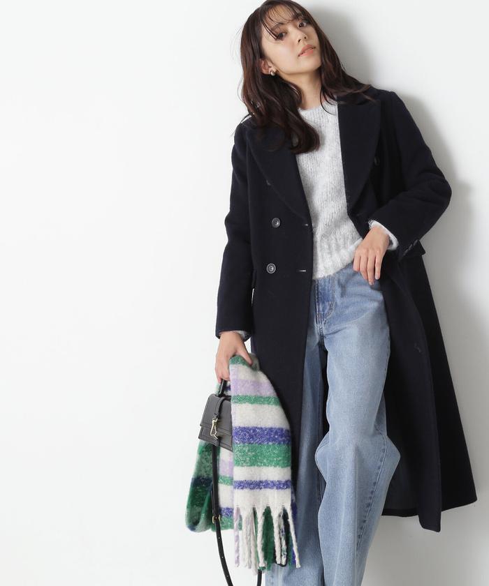 セール 50%OFF】ダブルチェスターモッサコート23AW(505430138