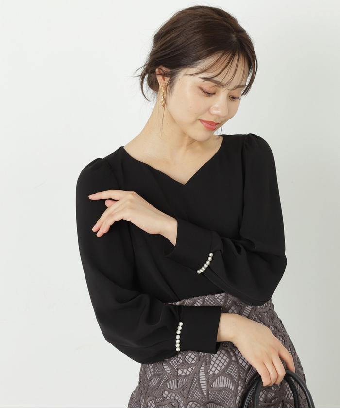 セール 30%OFF】ハートカットカフスパールブラウス(505469718