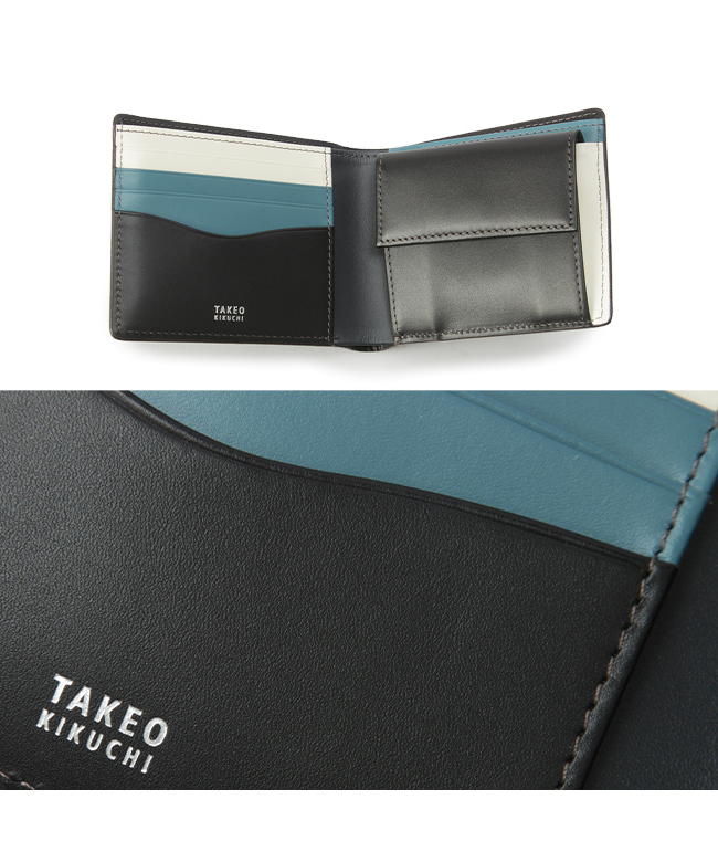 【極美品　高級 赤タグ レザー】タケオキクチ　Pコート　裏地カラー　M　ネイビー 極美品 高級 赤タグ レザー】タケオキクチ Pコート 裏地カラー M