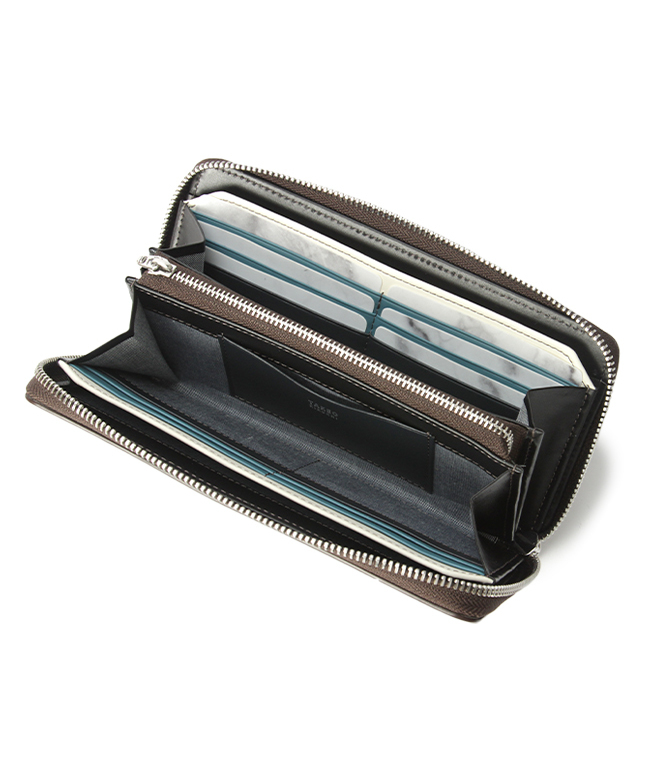 【極美品・未使用級】TAKEO KIKUCHI ベルテッドライナーコート L TAKEO KIKUCHI 財布 アンティーク調レザー ラウンドファスナー