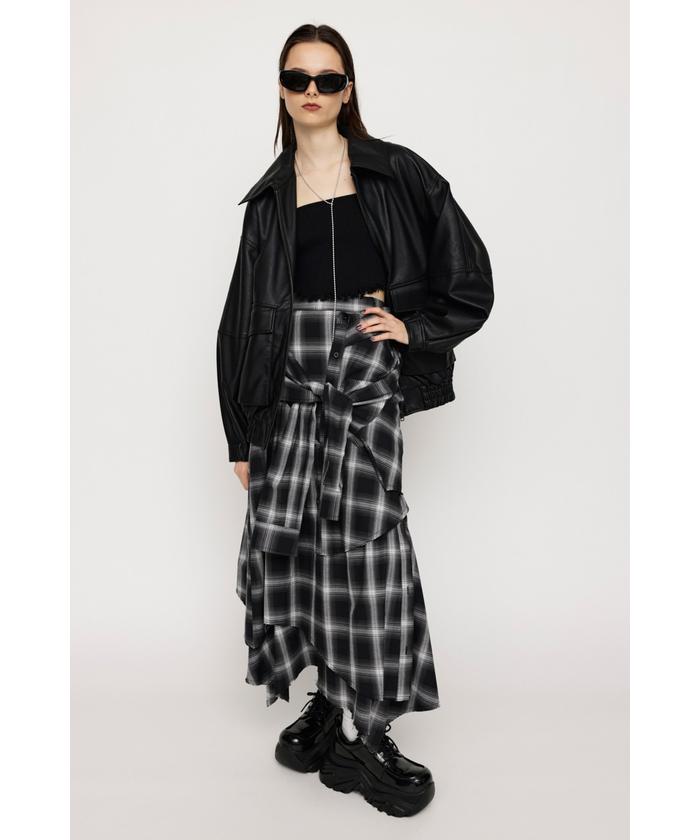 SLY DAMAGE FLANNEL 2WAY スカート DAMAGE FLANNEL 2WAY スカート(505471428) | スライ(SLY) - d