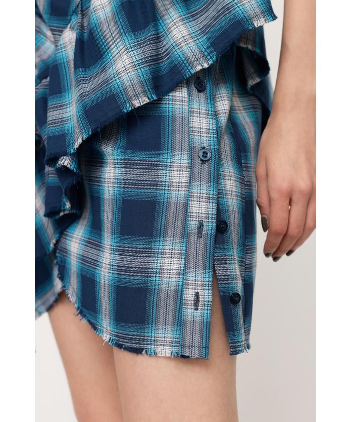 SLY DAMAGEFLANNELCAMI ショートワンピース DAMAGE FLANNEL CAMI ショートワンピース(505471429) | スライ