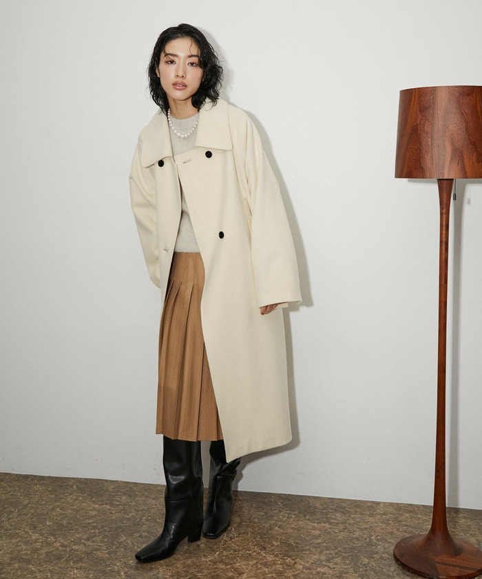 ウールボンディングロングコート(505399011) | アダム エ ロペ(ADAM ET ROPE') - d fashion