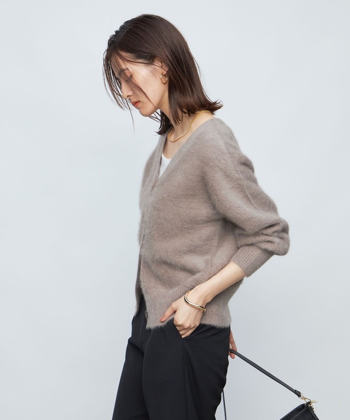セール 15%OFF】ヘアリーラメ2WAY Vネックカーディガン