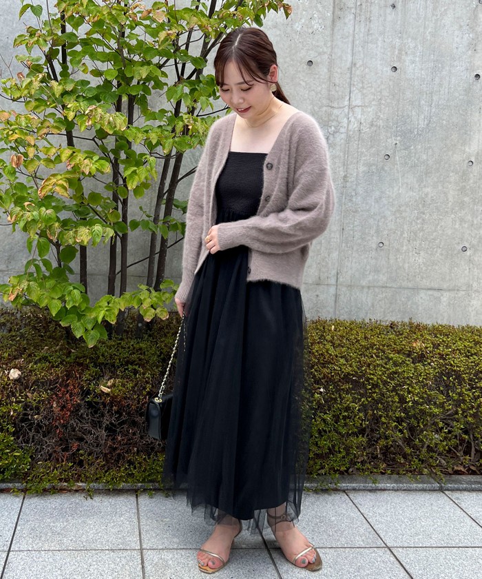 セール 15%OFF】ヘアリーラメ2WAY Vネックカーディガン