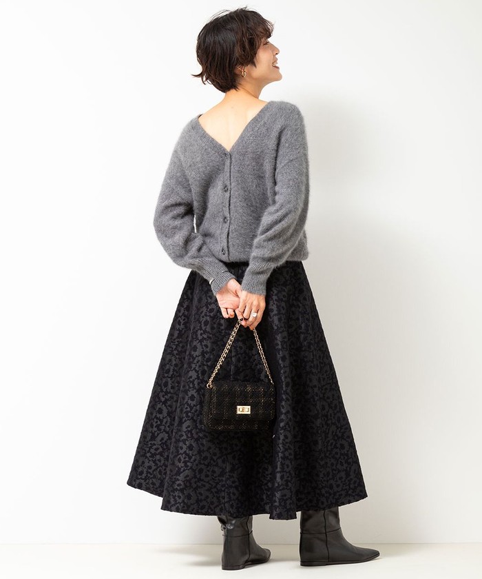 セール 15%OFF】ヘアリーラメ2WAY Vネックカーディガン セール 15%OFF】ヘアリーラメ2WAY Vネックカーディガン