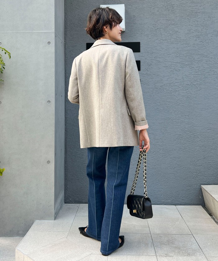 ノーリーズ ウールライクダブルブレストジレ