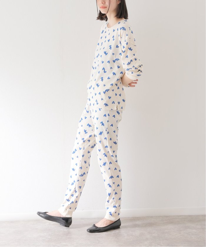 PETIT BATEAU/プチバトー】ハート(ブルー)プリント長袖 PETIT BATEAU/プチバトー】ハート(ブルー)プリント長袖