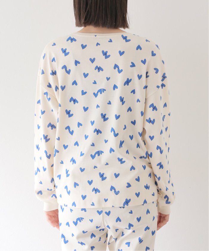 PETIT BATEAU/プチバトー】ハート(ブルー)プリント長袖 PETIT BATEAU/プチバトー】ハート(ブルー)プリント長袖