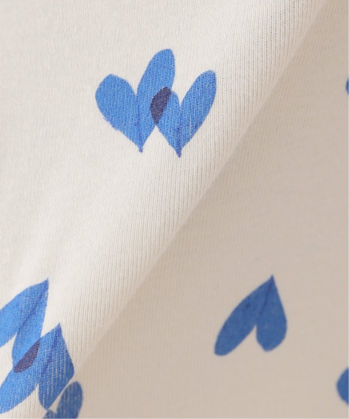 PETIT BATEAU/プチバトー】ハート(ブルー)プリント長袖 PETIT BATEAU/プチバトー】ハート(ブルー)プリント長袖