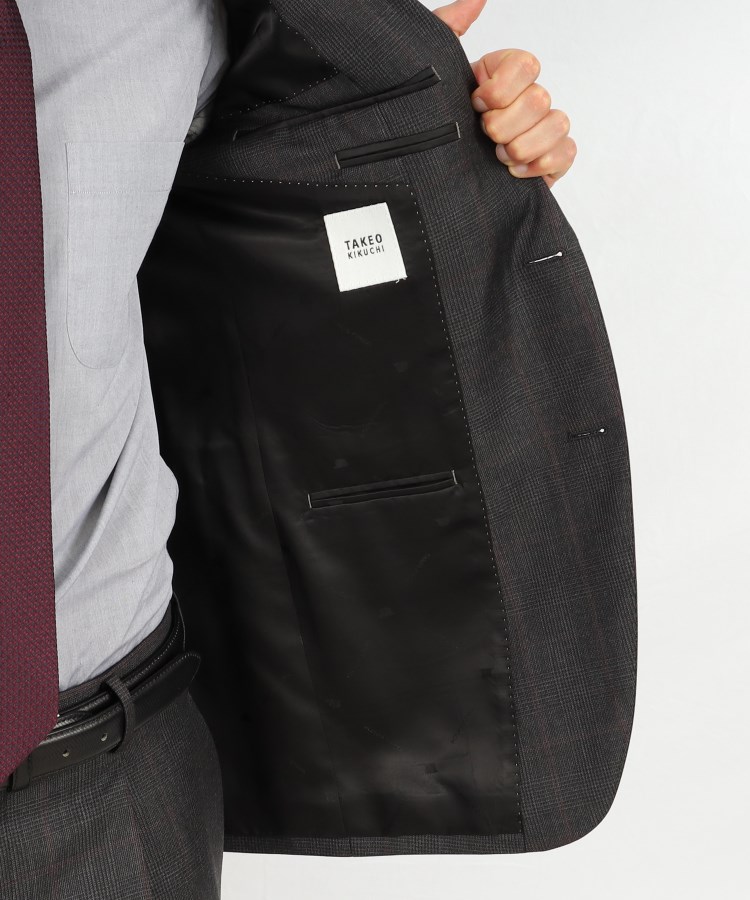 クーポン】【セール37%OFF】【DORMEUIL】カラーグレンチェック スーツ