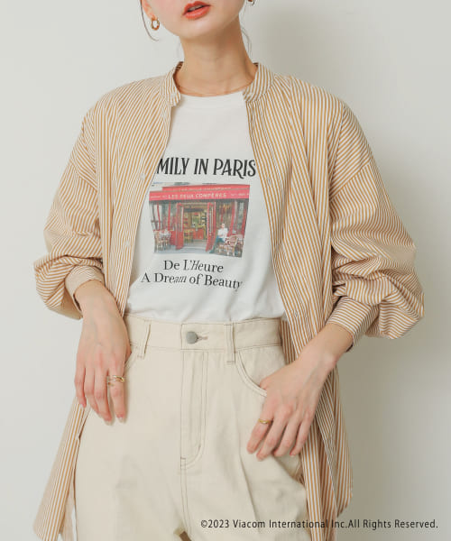 セール 50%OFF】Emily in Paris グラフィックロングTシャツ