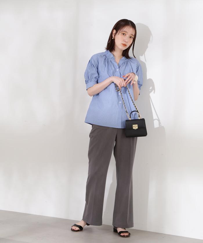 セール 30%OFF】スキッパーフリルネックブラウス(505389825