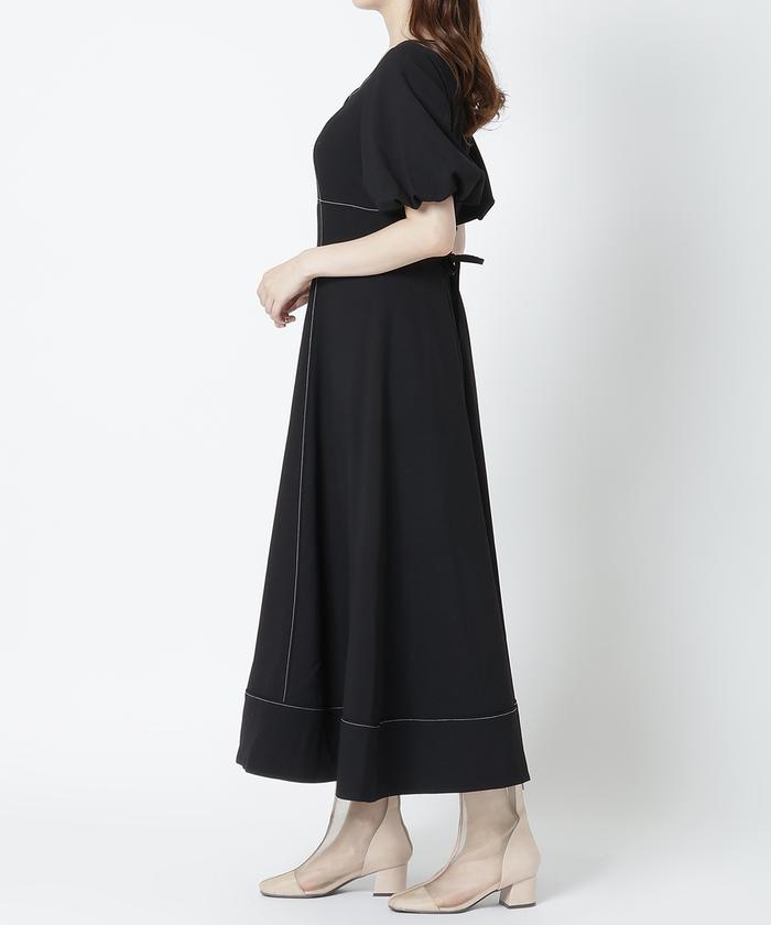 WILLSELECTION 配色ステッチデニムワンピース ピンク 配色ステッチワンピース | ウィルセレクション(WILLSELLECTION
