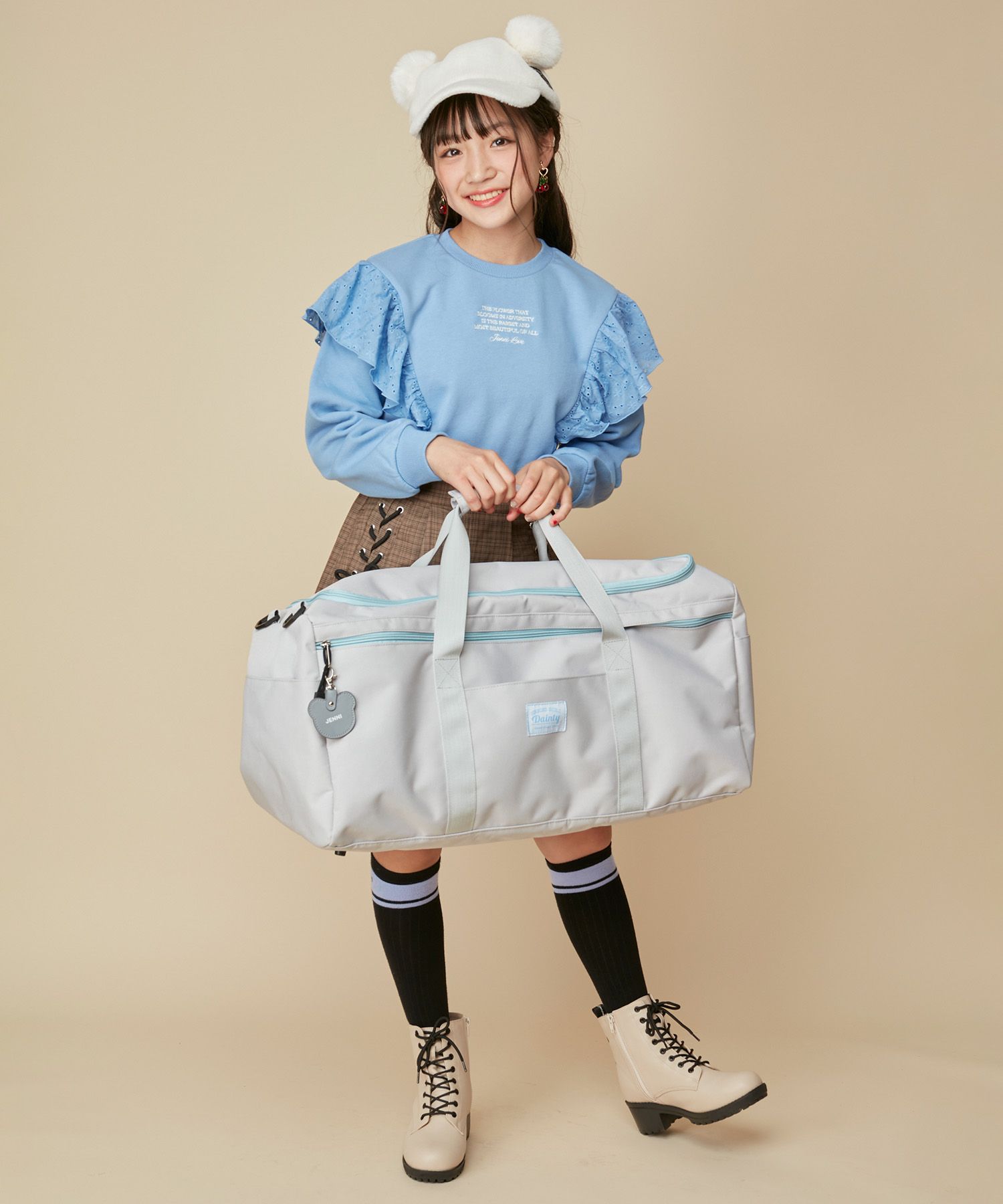 BIAGINI コンビネーション ボストンバッグ JENNI ボストンバッグ 赤黒