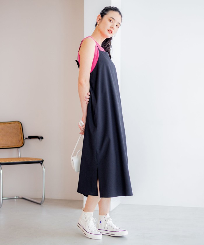 【Massimo dutti】リネン混紡キャミソールワンピース リネン 2way キャミワンピース/TBDS-414
