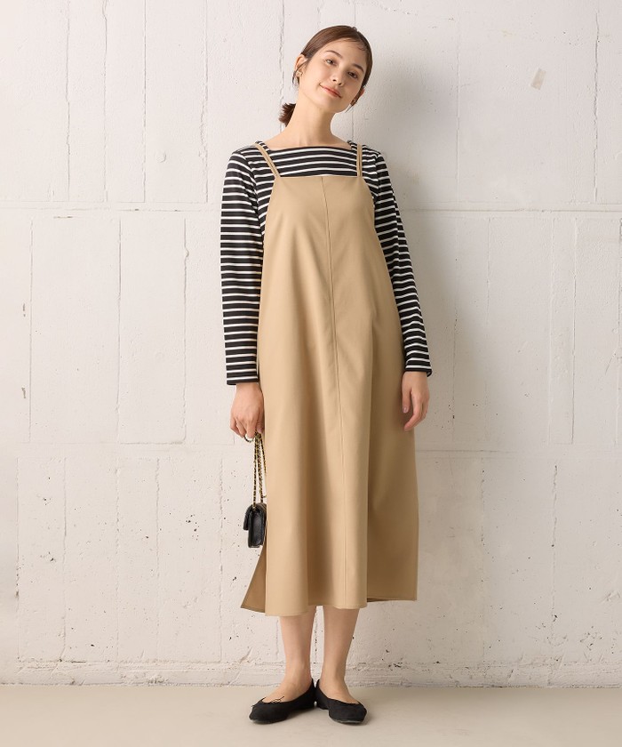 【Massimo dutti】リネン混紡キャミソールワンピース セール 50%OFF】【洗える・シワになりにくい】リネン混オックス