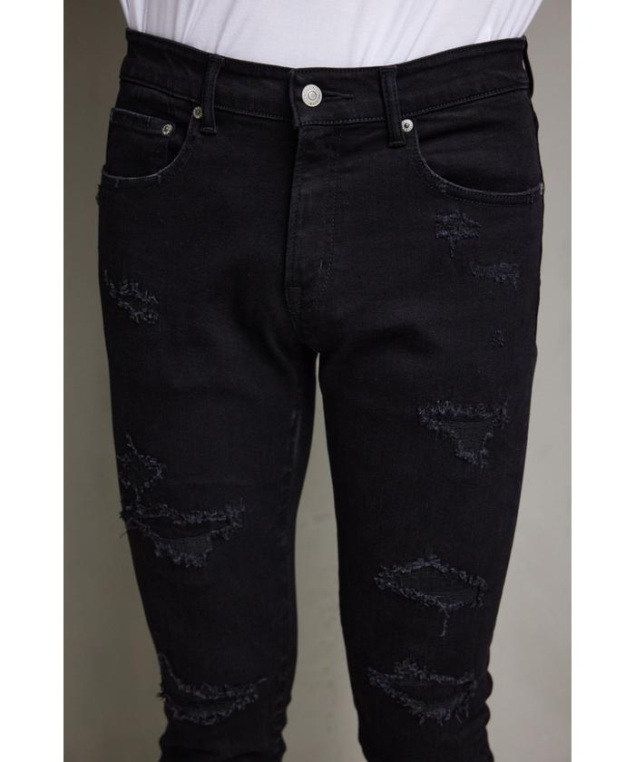 AZUL DENIM リペアスキニー(505477283) | アズールバイマウジー AZUL DENIM リペアスキニー(505477283) | アズールバイマウジー