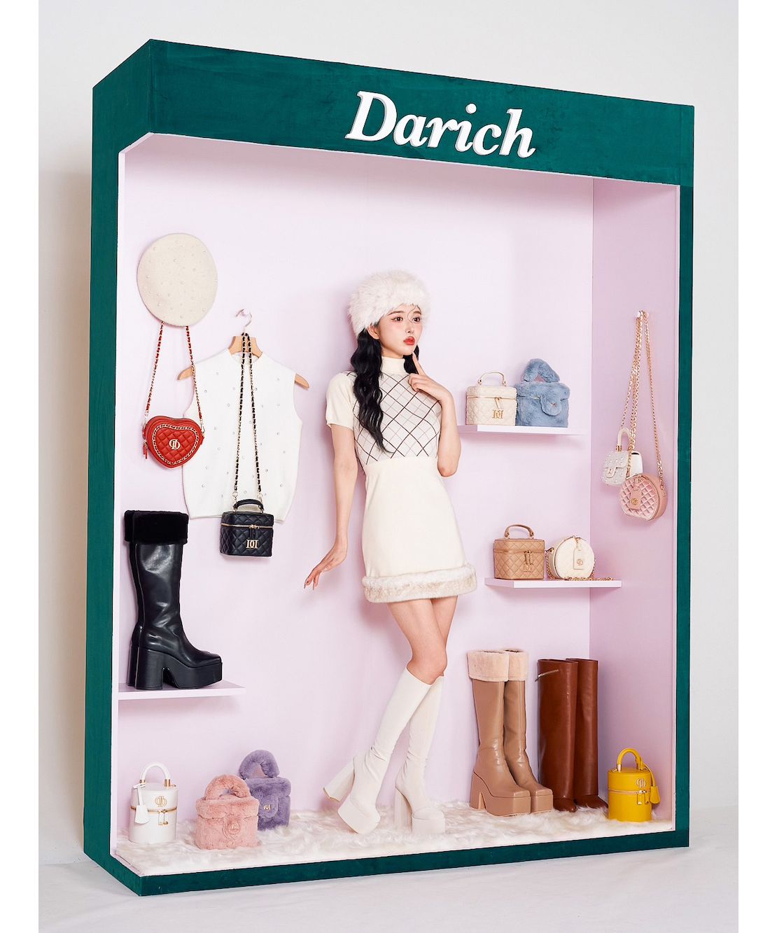 チェックファーニットミニワンピース(505476128) | Darich(Darich) - d
