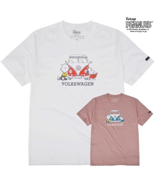 スヌーピー ピーナッツ フォルクスワーゲン Tシャツ キッズ 子供 半袖 トップス コラボ SNOOPY PEANUTS  VOLKSWAGEN(505478597) ピーナッツ( PEANUTS) d fashion