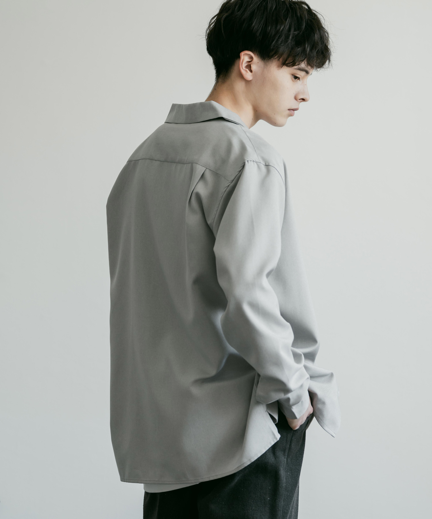 ロッキーモンロー Rocky Monroe 開襟シャツ 長袖 メンズ