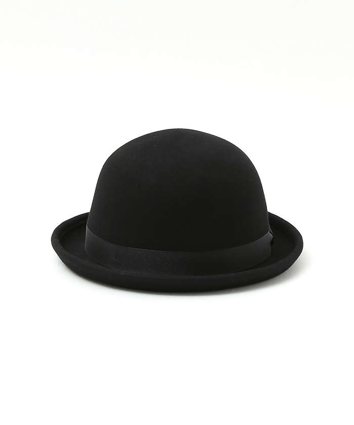 【Fi.n.t】ベロアリボンクラシカルボーラーハット/F&A(black) RUBEN/ルーベン】フェルトボーラーハット / FFELT BOWLER H
