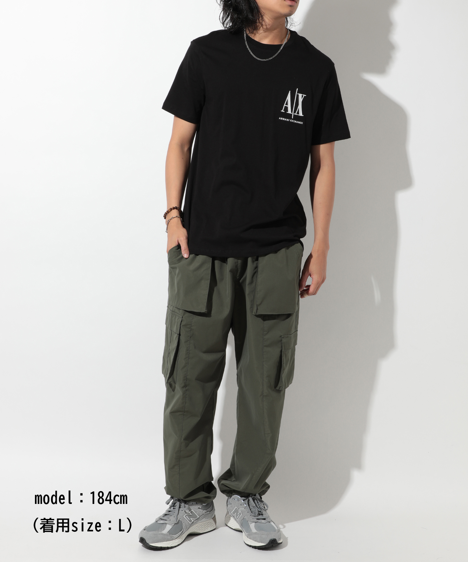2025AX ARMANI EXCHANGE 背中デカロゴ半袖Tシャツ L アルマーニ undefined