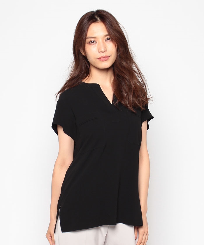 大人の上質  セール】ブラウス POWDER CREPE PKT POPOVER(505467054 トップス