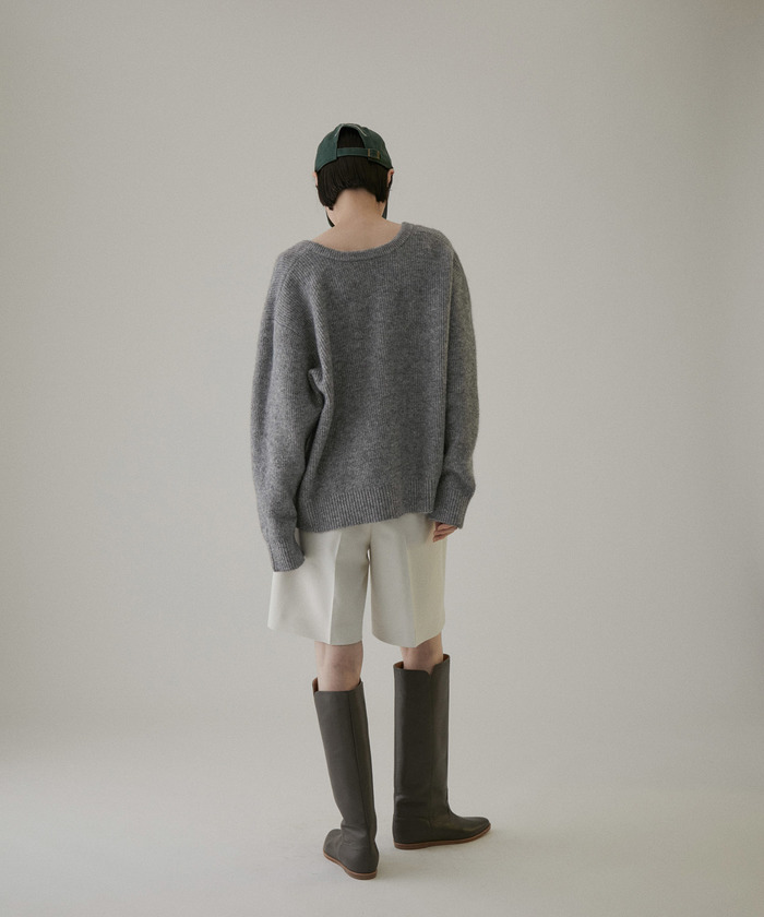 WEB限定】2WAYメタルボタンモヘヤシャギーカーディガン