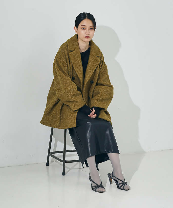 ループミドルダブルコート(505484603) | ノミネ(NOMINE) - d fashion