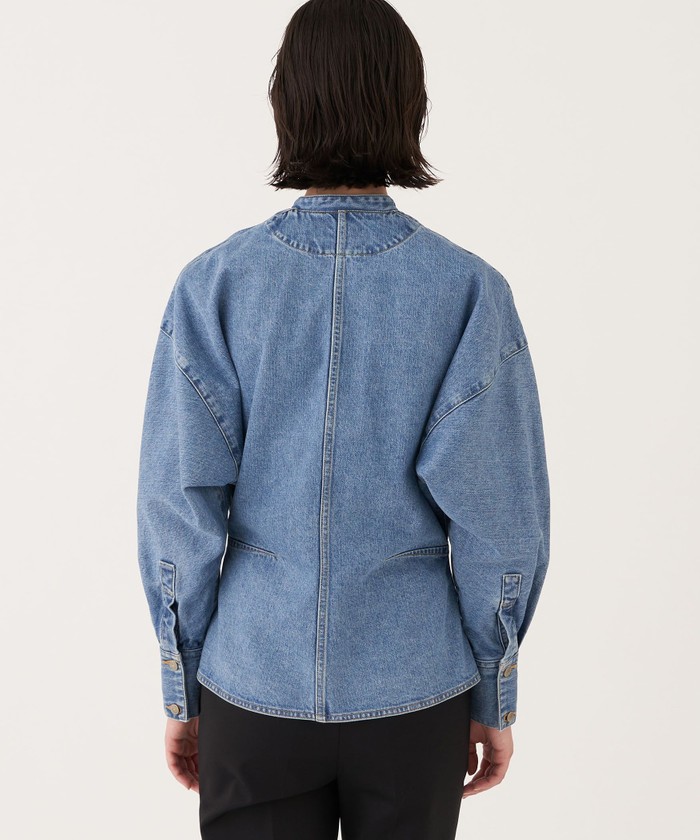 セール 40%OFF】スーピマコットンデニム シャツブルゾン