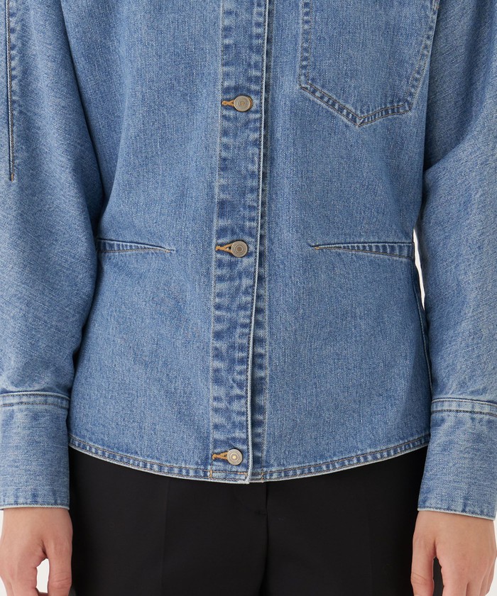 セール 40%OFF】スーピマコットンデニム シャツブルゾン