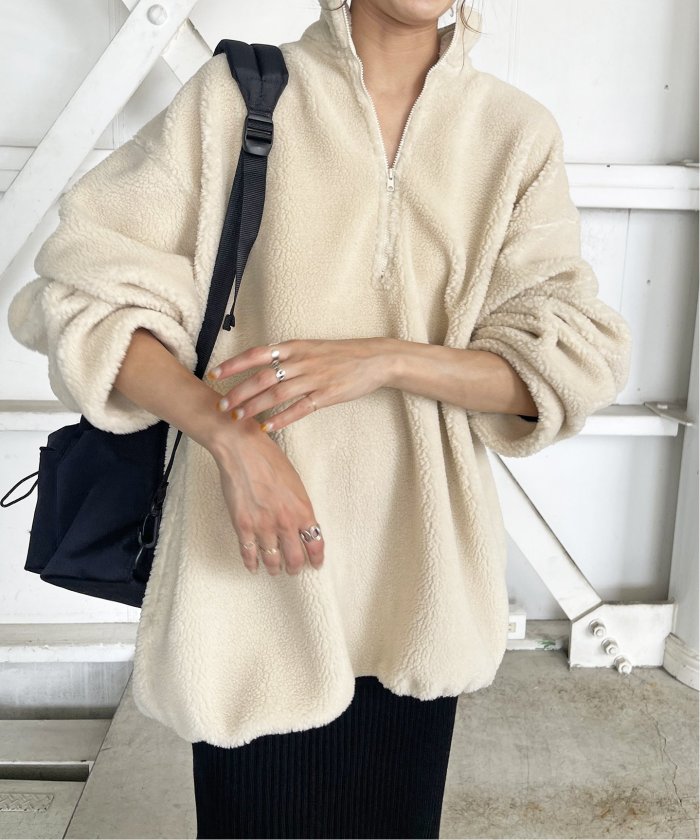 Spick & Span(スピックアンドスパン)ボアハーフジッププルオーバー 楽天市場】【SALE／30%OFF】≪追加≫ボアハーフジッププル