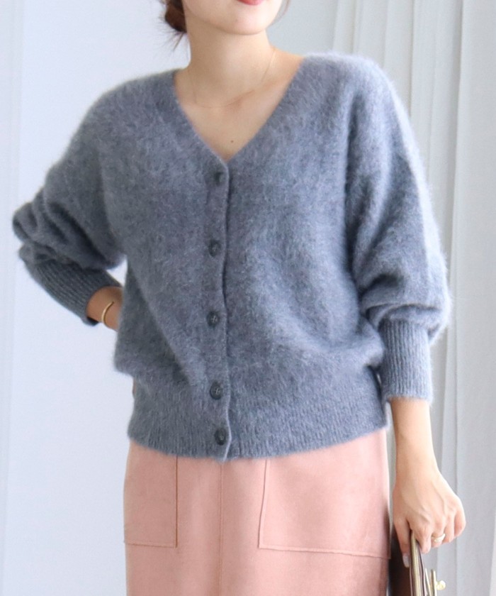 セール 15%OFF】ヘアリーラメ2WAY Vネックカーディガン