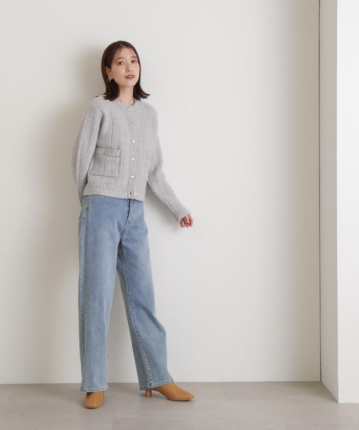 セール 40%OFF】バスケット編みショートニットカーディガン