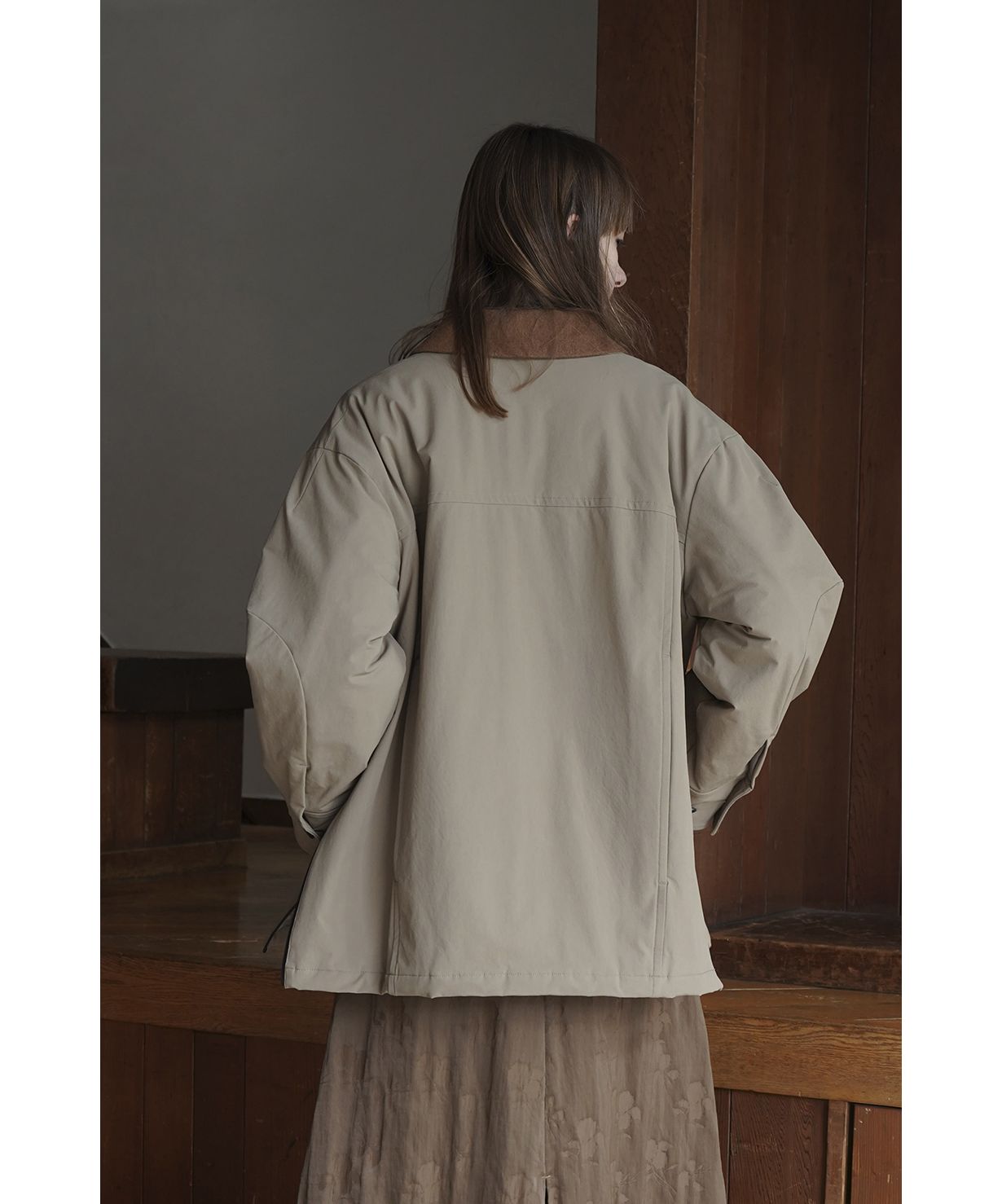 CLANE QUILTING HUNTING JACKET ベージュ セール】OVER QUILTING HUNTING JACKET(505489463) | クラネ