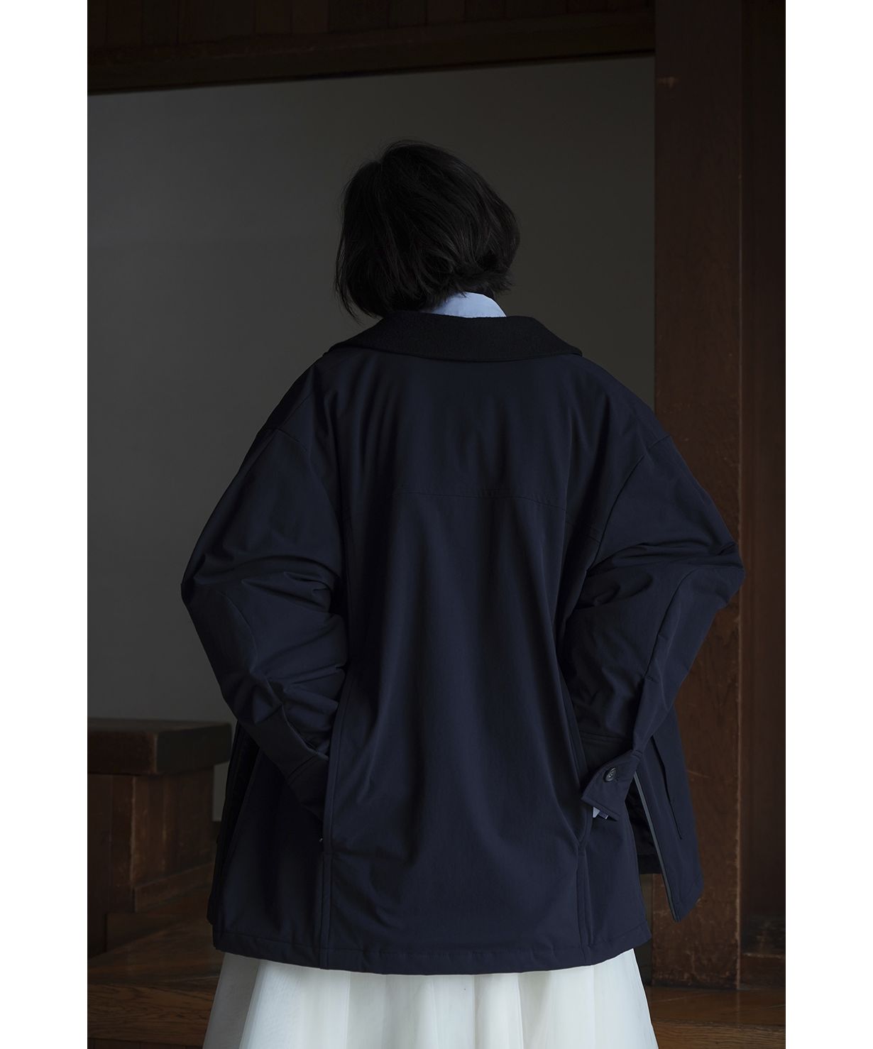 OVER QUILTING HUNTING JACKET ブラック-