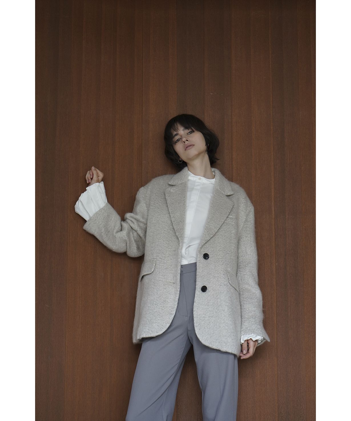セール】MIX SHAGGY OVER TAILORED JACKET(505489464) | クラネ