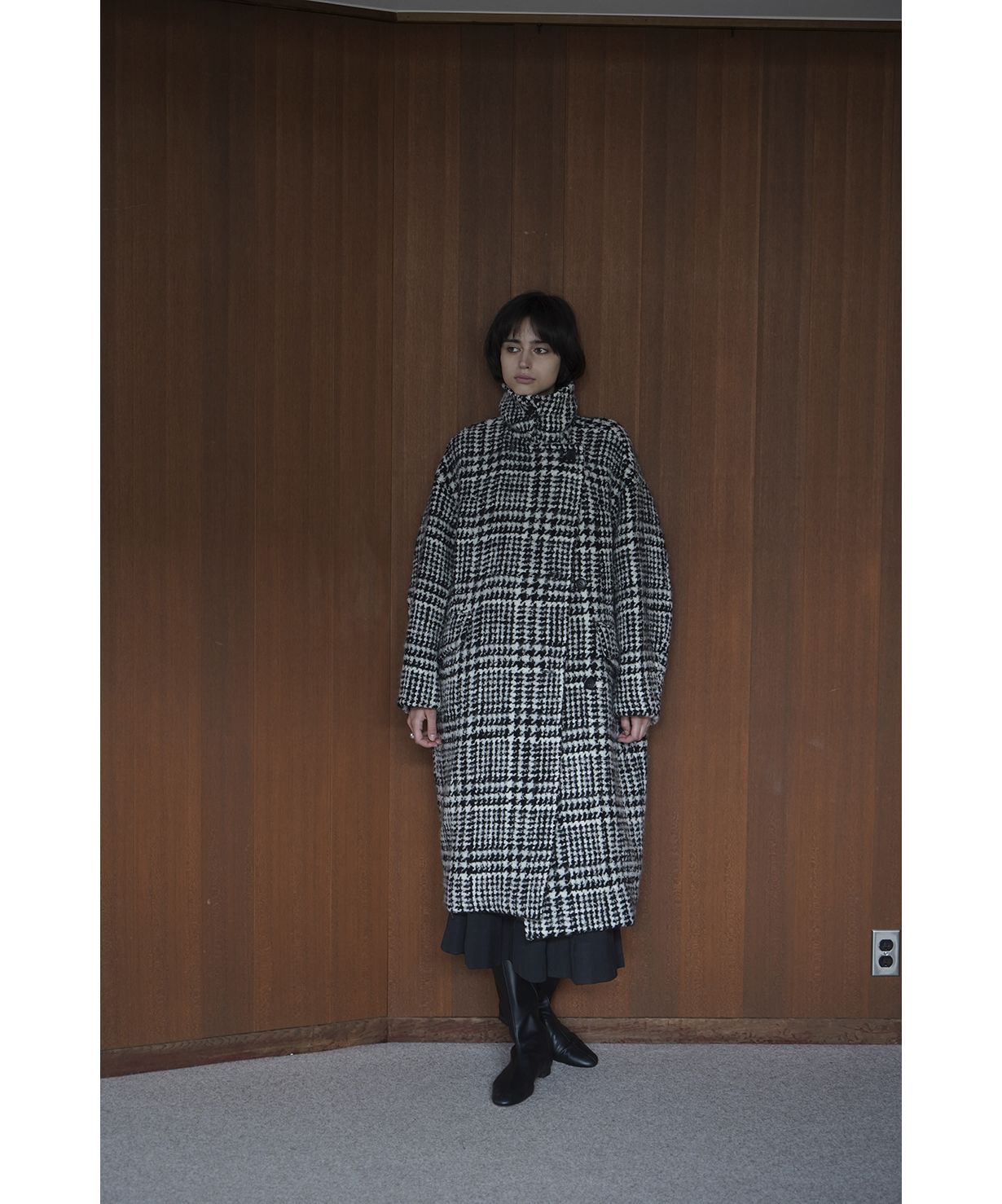 SHORT SHAGGY COCOON OVER COAT サイズ1 正規品【CLANE】SHORT SHAGGY