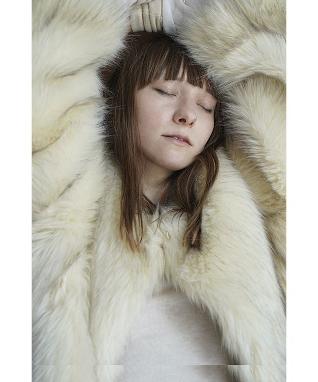セール 30%OFF】NO COLLAR VOLUME ECO FUR COAT(505489467 セール 30%OFF】NO COLLAR VOLUME ECO FUR COAT(505489467