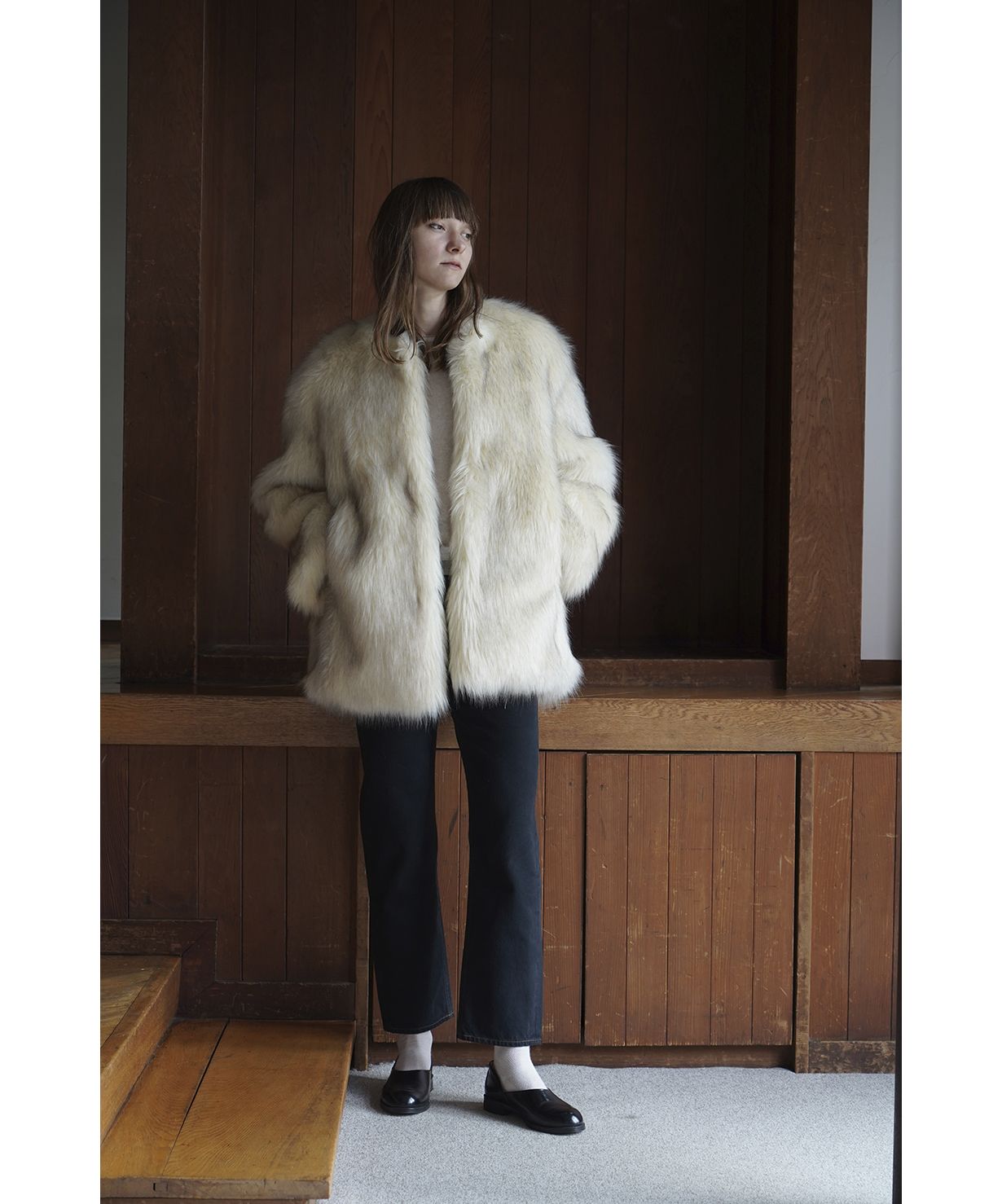 セール 30%OFF】NO COLLAR VOLUME ECO FUR COAT(505489467 セール 30%OFF】NO COLLAR VOLUME ECO FUR COAT(505489467