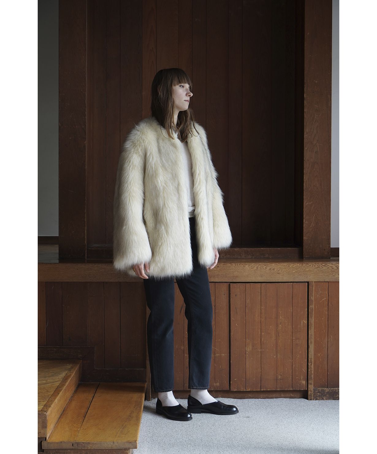セール 30%OFF】NO COLLAR VOLUME ECO FUR COAT(505489467 セール 30%OFF】NO COLLAR VOLUME ECO FUR COAT(505489467