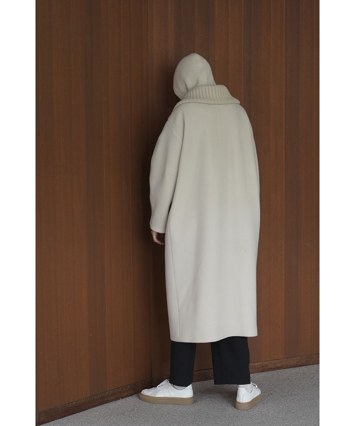 RIB COLLAR WOOL LONG COAT クラネコート セール 40%OFF】RIB COLLAR WOOL LONG COAT(505489468) | クラネ