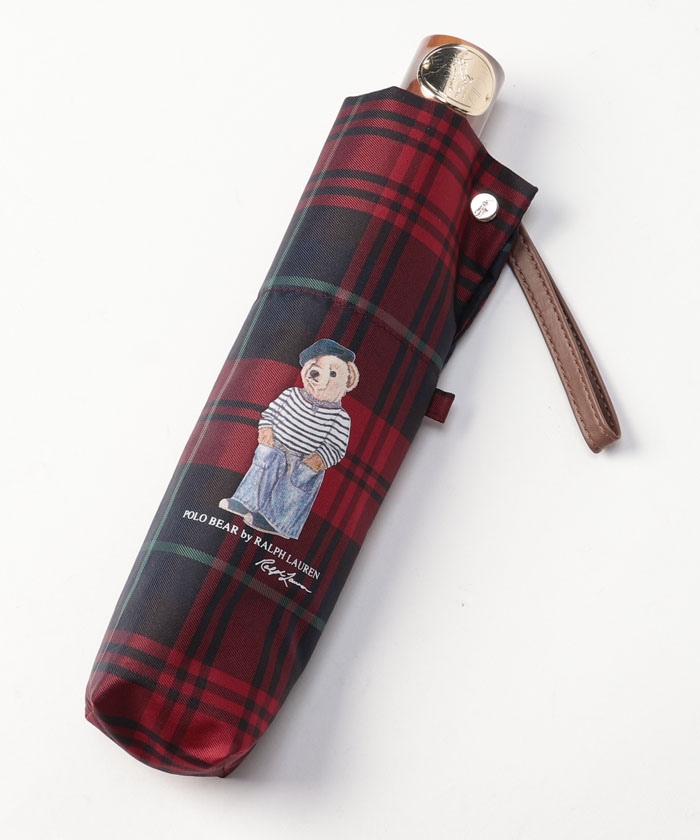 【最終値下げ☆美品】ラルフローレン 晴雨兼用 折り畳み傘 チェック ポロ ラルフ ローレン POLO RALPH LAUREN 折りたたみ傘 チェック