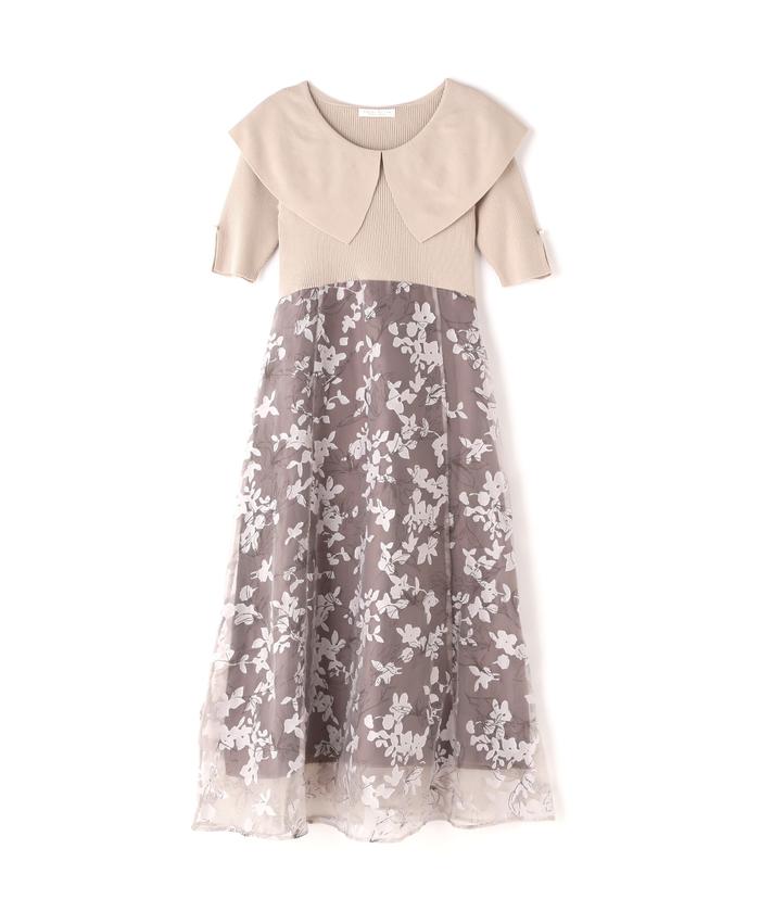 And couture❤︎ニットドッキングレースワンピース