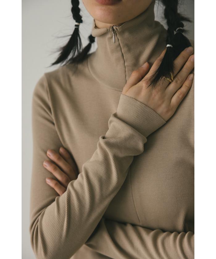 セール 50%OFF】ハーフジップハイネックトップ(505490328