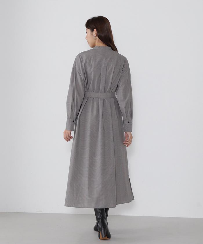 セール】ベルテッドダブルボタンシャツワンピース23AW(505490344 セール】ベルテッドダブルボタンシャツワンピース23AW(505490344