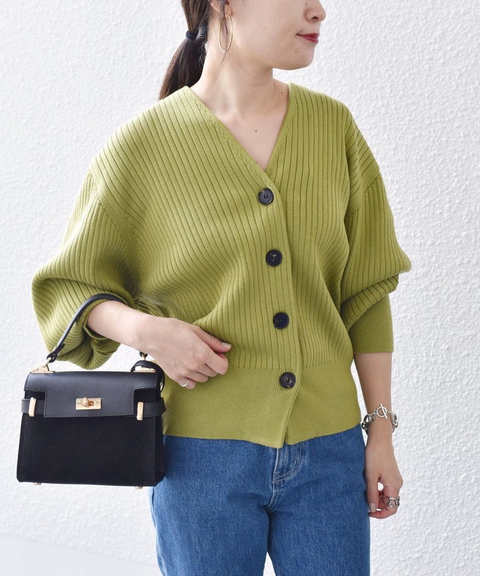 セール 50%OFF】*〈手洗い可能〉コクーン リブ Vネック セール 50%OFF】*〈手洗い可能〉コクーン リブ Vネック
